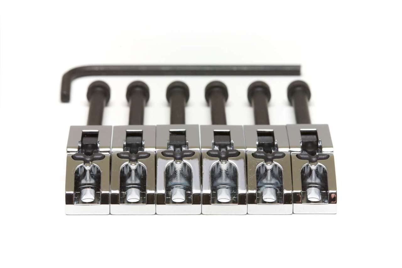 Graphtech Stringsaver Saddles   Floyd Rose Chrome  6 Pces