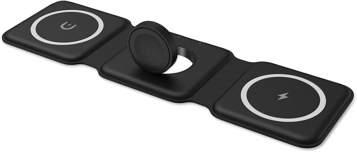 Criacr 3 In 1 Foldable Wireless Charger, Magnetic 3 In 1 Charging Station For Apple Multiple Devices, Travel Wireless Charger Fo