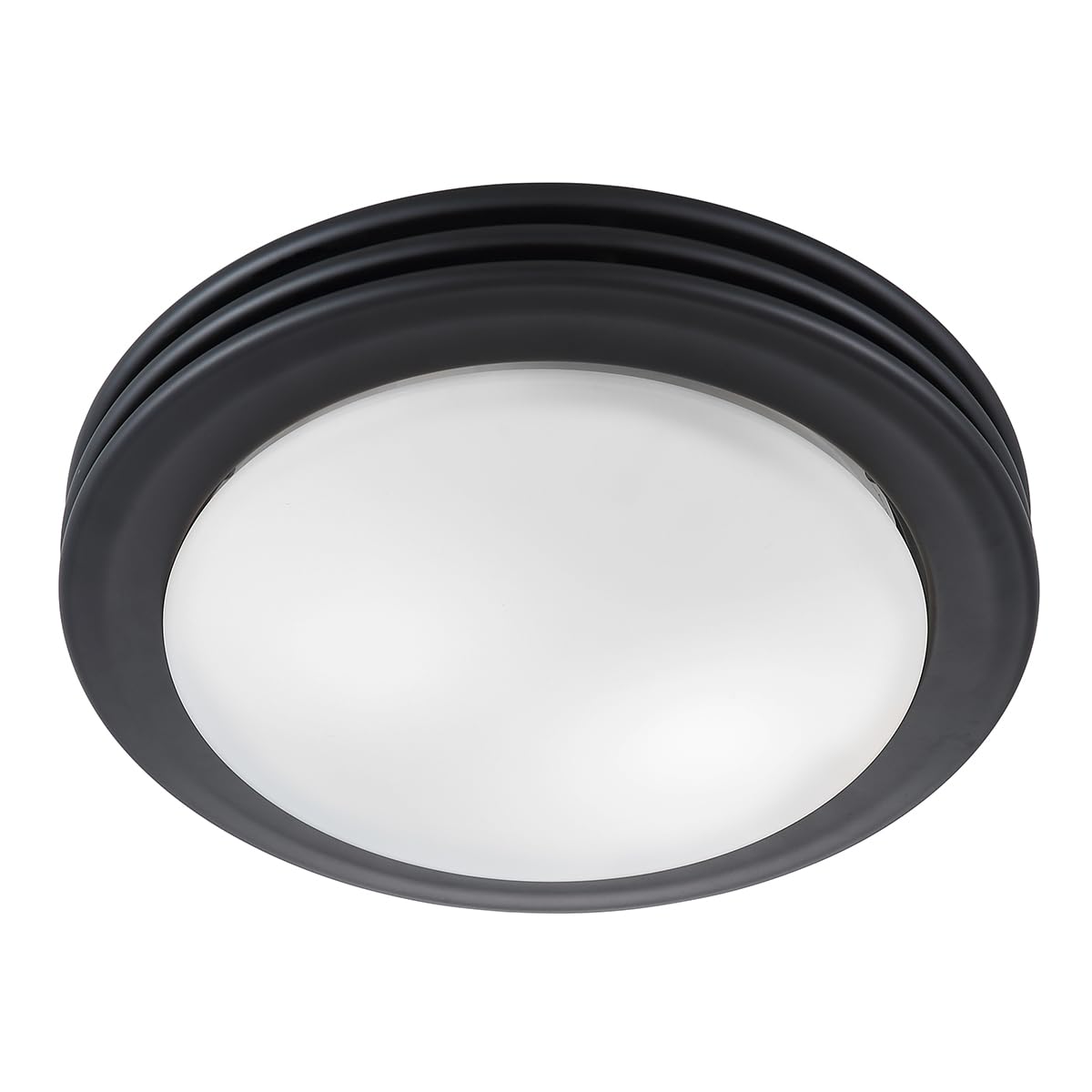 Good Housekeeping Yorkshire (90054) Decorative 80 Cfm 2.5 Sones Bathroom Ventilation Exhaust Fan With Lighting (Matte Black)