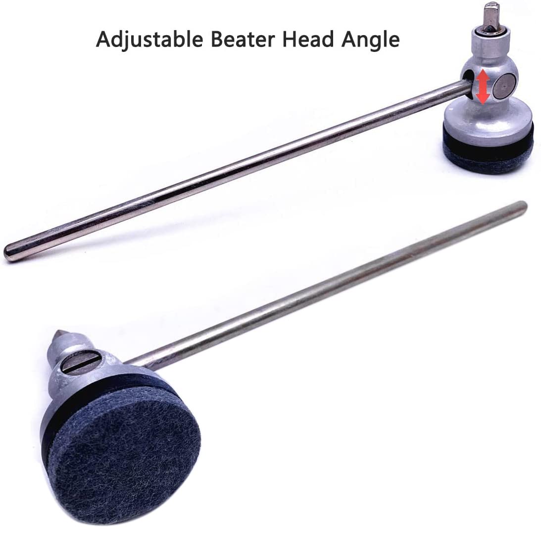 Tuoren Double Kick Drum Pedal For Bass Drum Percussion Hardware Equipped With 2Pcs Bass Drum Beater, T Shaped Tuning Key