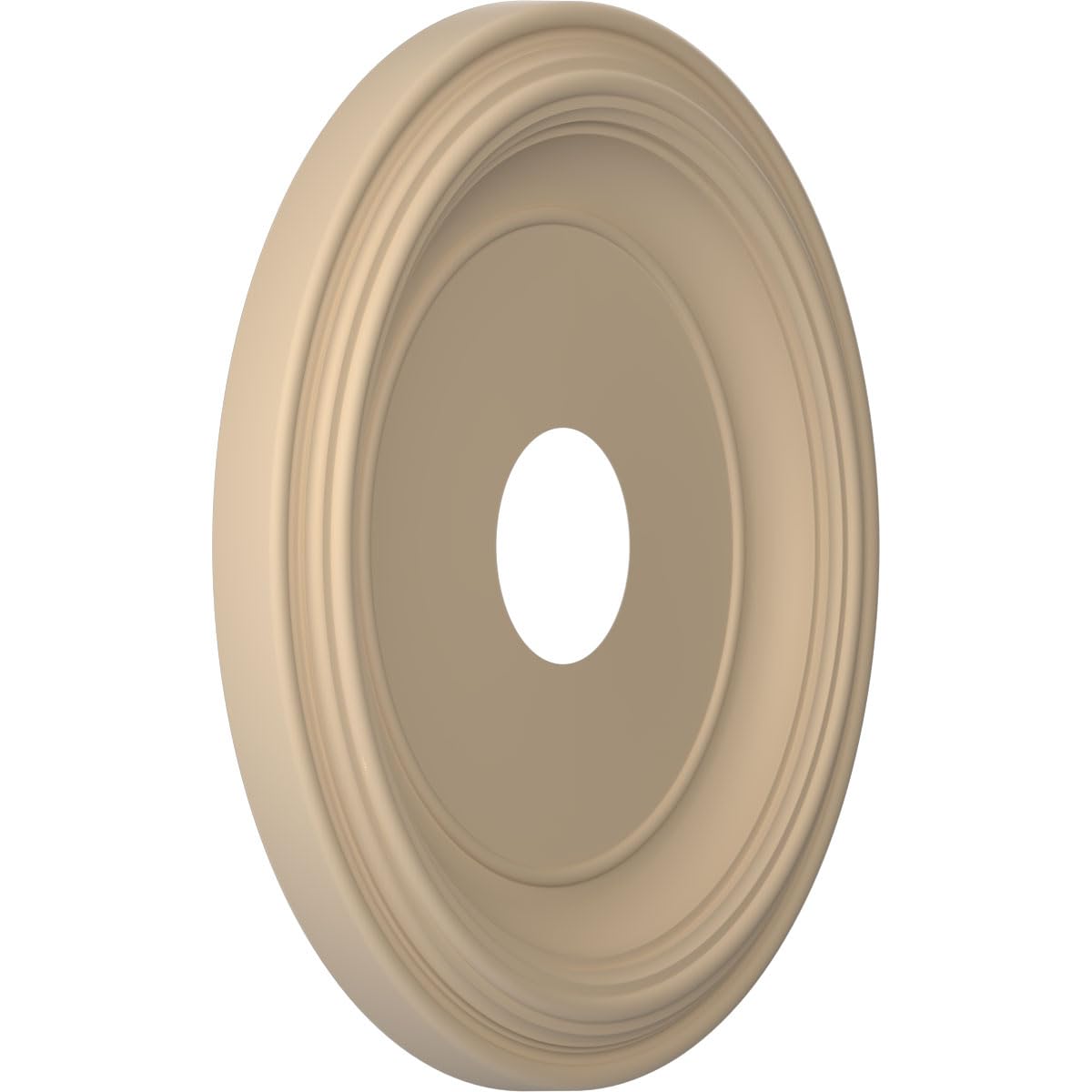 Ekena Millwork 16Od X 3 1/2Id X 1 3/8P Traditional Thermoformed Pvc Ceiling Medallion (Fits Canopies Up To 9 1/2), Ultracover Sa