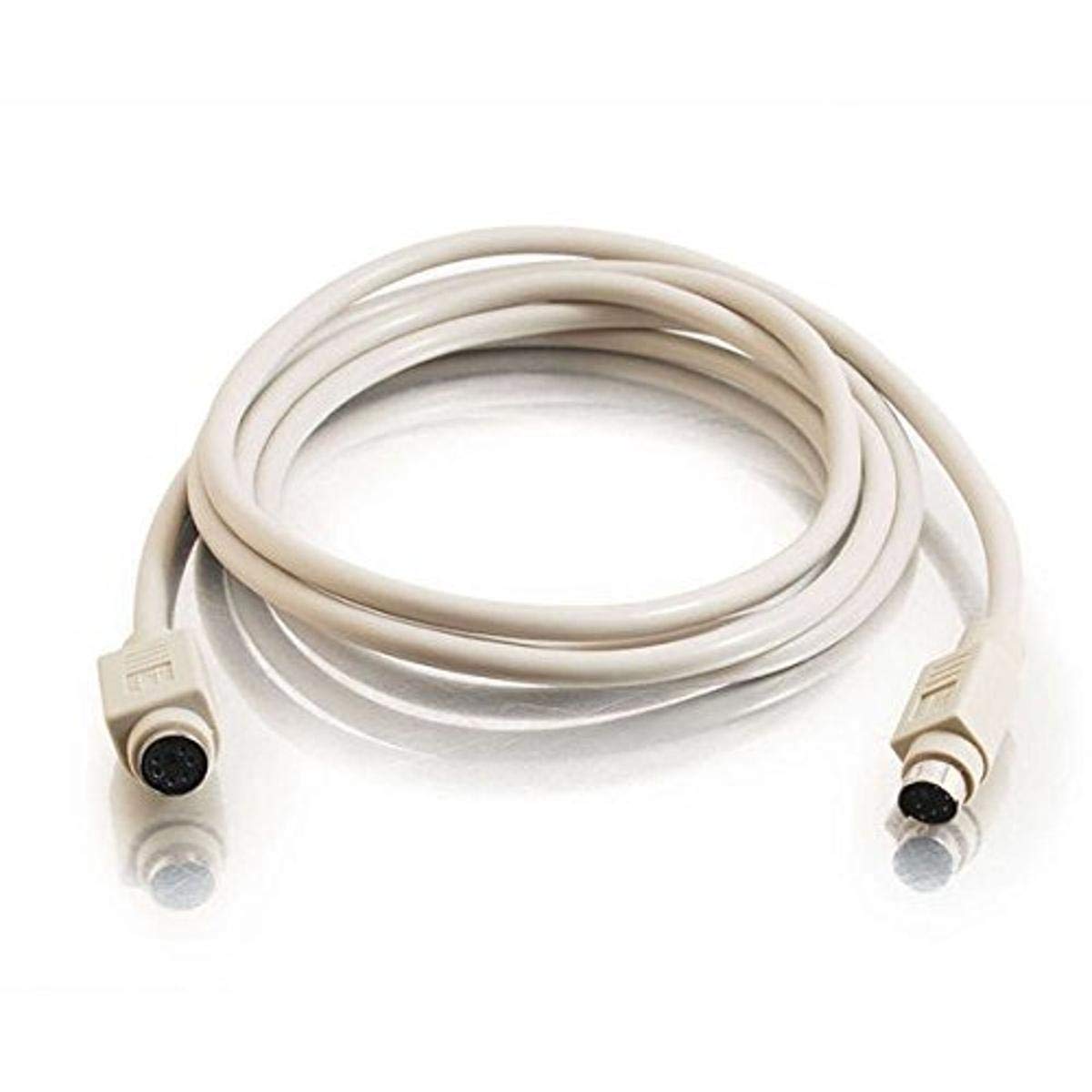 C2G 02715 Ps/2 M/F Keyboard/Mouse Extension Cable, Beige (6 Feet, 1.82 Meters)