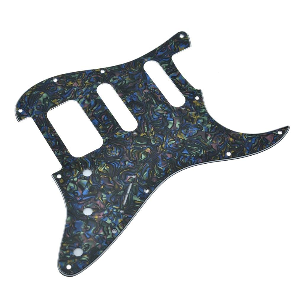 Kaish 11 Hole American Modern Strat Style Hss Pickguard 2 Screw Round Corner Humbucking Pickup Mounting For Stratocaster/Strat A