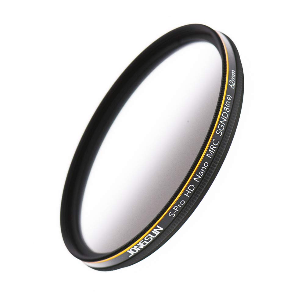 Jongsun 62Mm Nd Filter, Color Graduated Gray Neutral Density Filter, 18 Layer Multi Coated, Optical Glass Schott B270, Csgnd8 (0