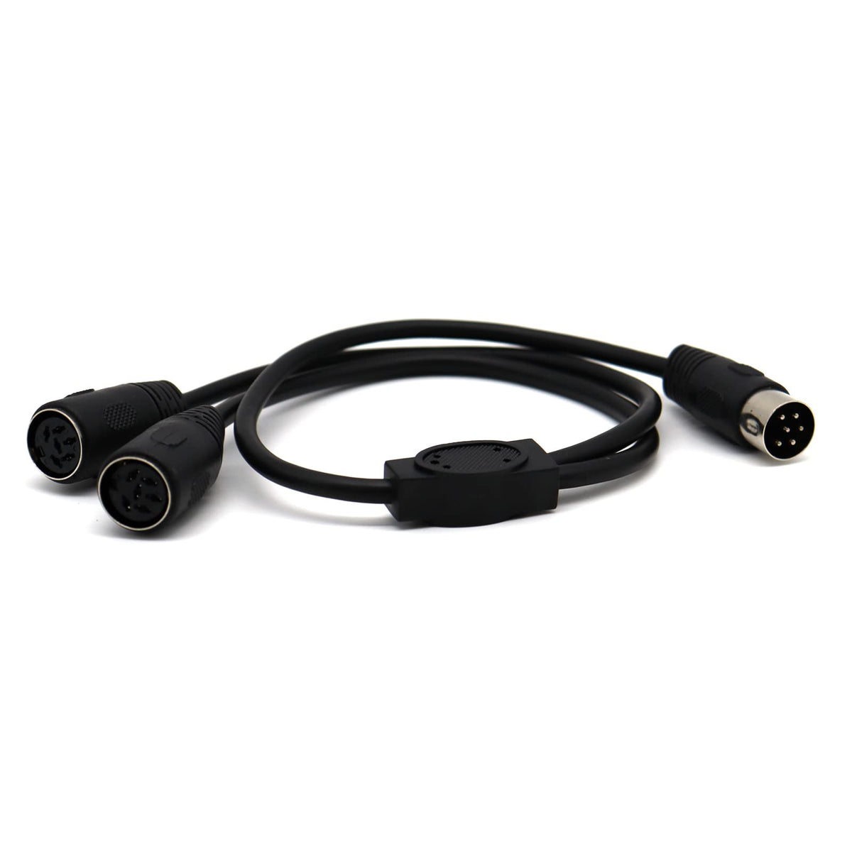 Lokeke 6 Pin Din Extension Splitter Cable, 6 Pin Din Midi Male To 2 6 Pin Din Female Cord Wire Audio Socket For Microphone Ampli