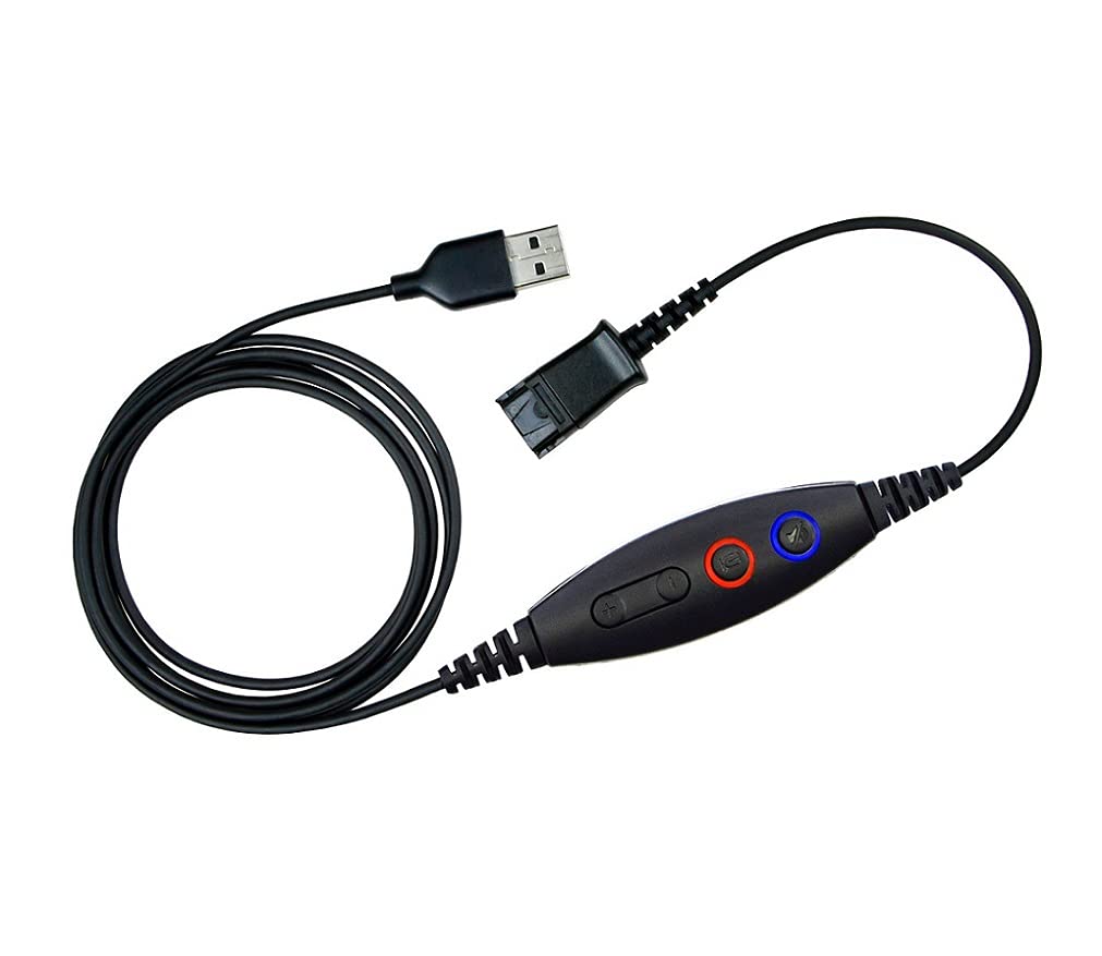 Daily Headset Qd Usb Phone Headset Adapter Cable Compatible With Plantronics Quick Connect Volume & Mic Controls