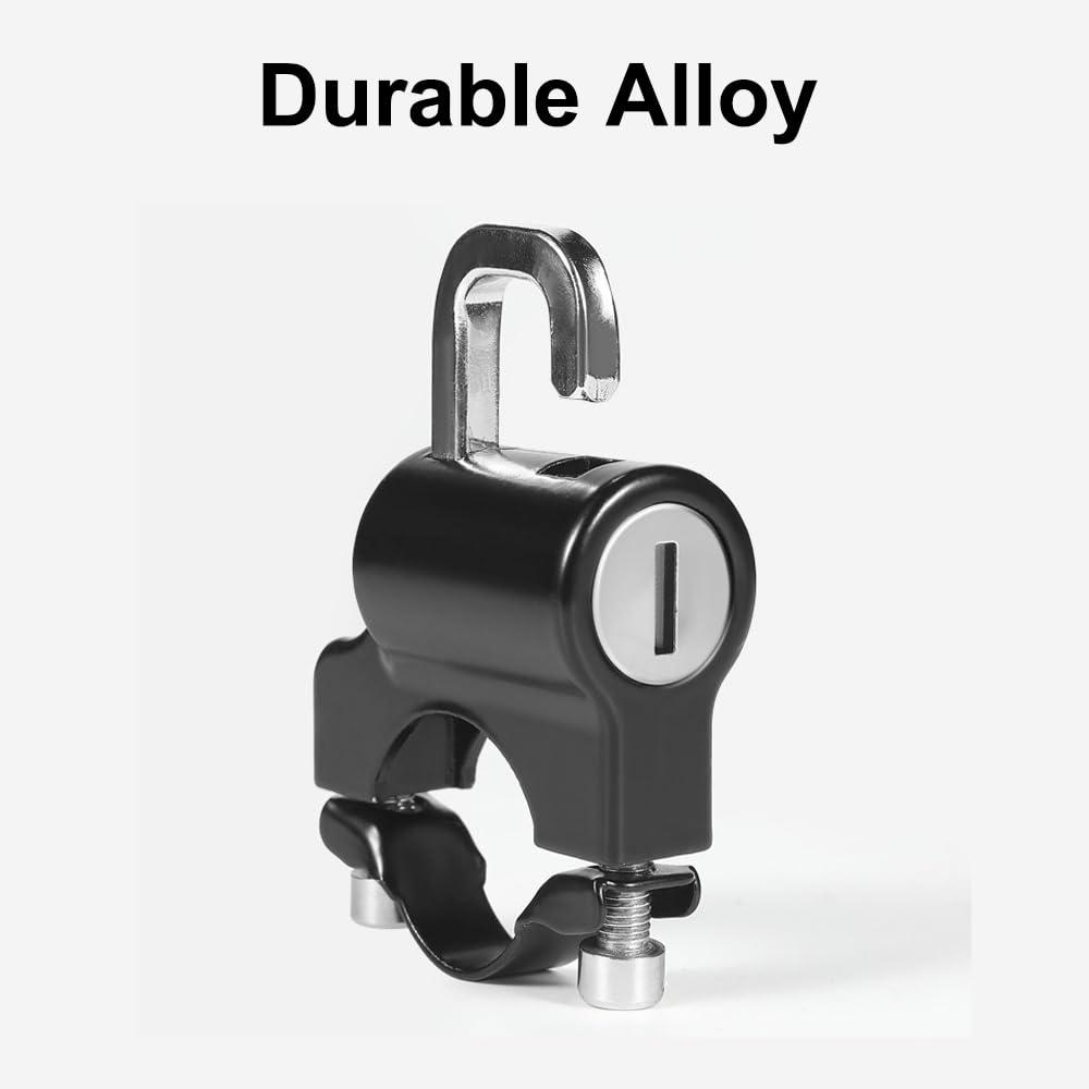 Autqva Handlebar Helmet Lock 7/8'' For Motorcycle, Universal Accessories Bike Key Padlock, Helmet Safety Lock Anti Theft For Mot