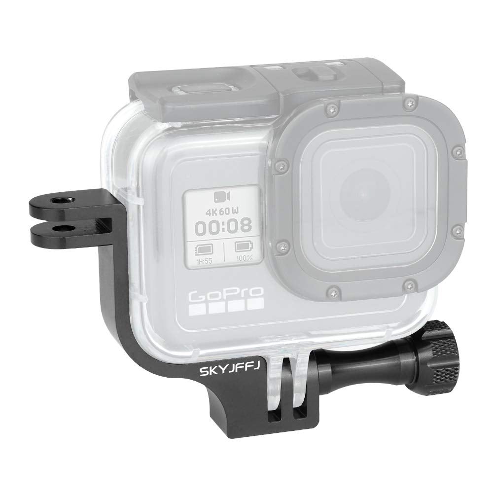 Skyjffj 90 Degree Aluminum Vertical Bracket Adapter Elbow Adapter For Gopro Hero 8(Accessories Can Be Installed)