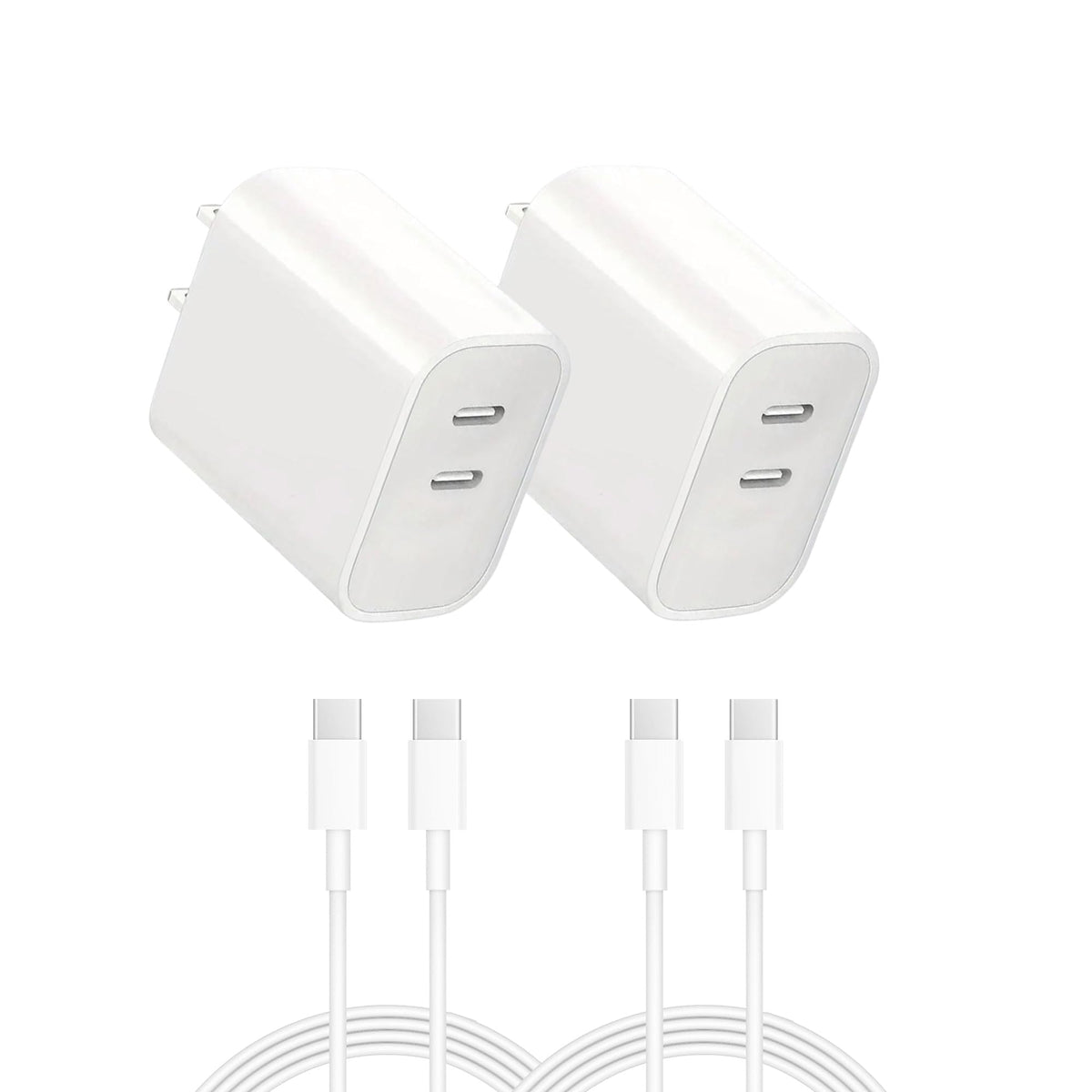 2 Pack Usb C Charger Block,Dual Port Usb C Fast Charging Block,Wall Charger For Iphone 16/16 Plus/16 Pro/16 Pro Max/Iphone 15/15