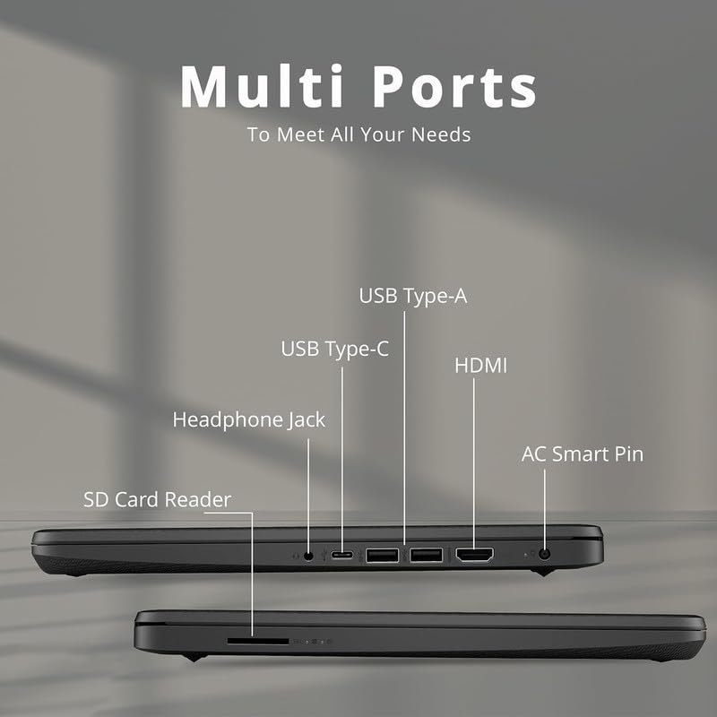 Hp 2024 Premium 14'' Micro Edge Portable Laptop Student Business, Intel Quad Core N4120, 16Gb Ram, 384Gb (128Gb Emmc+ 256Gb Card