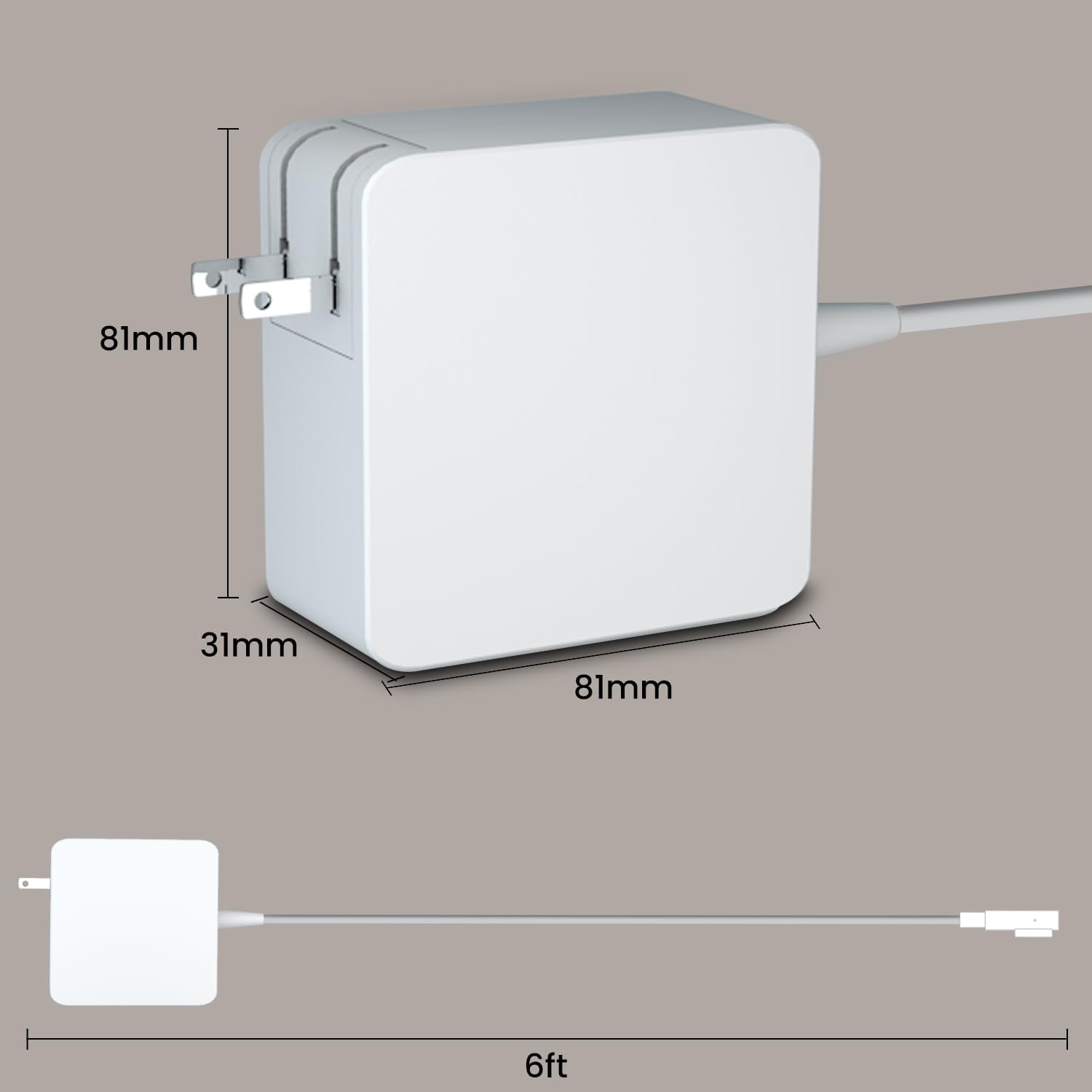 Macbook Pro Charger,Replacement 85W Power Adapter L Tip For 15  And 17 Inch Macbook Pro Before Mid 2012 Models Compatible With M