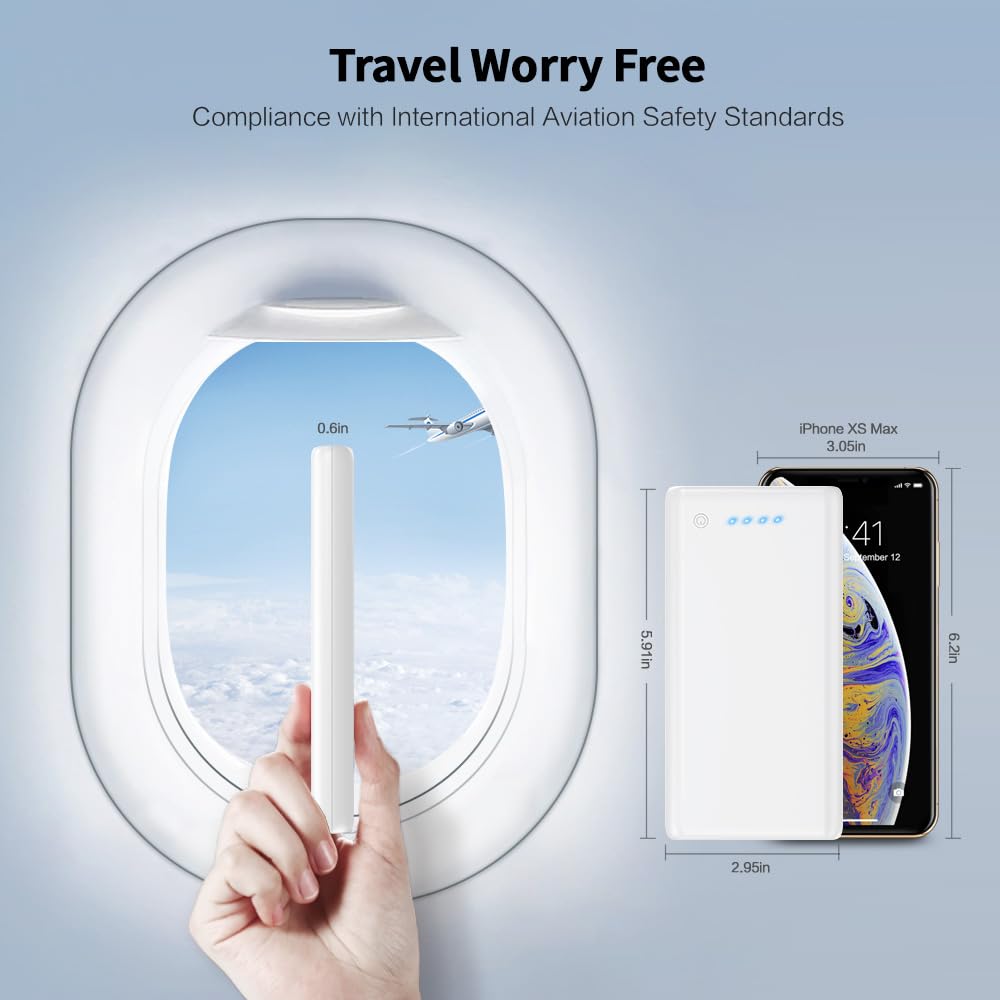 Portable Charger Power Bank 26800Mah,Ultra High Capacity Safer External Cell Phone Battery Pack,2 Usb Output High Speed Charging