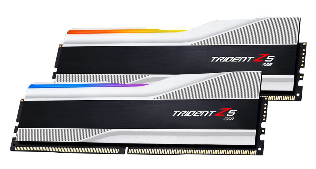 32Gb G.Skill Ddr5 Trident Z5 Rgb 6800Mhz Cl34 1.40V Dual Channel Kit 2X 16Gb Silver