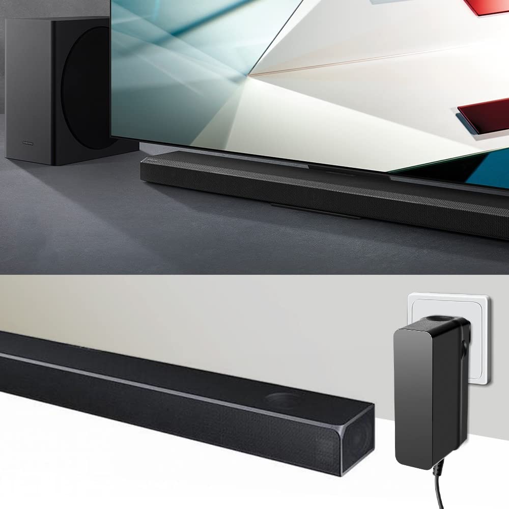 KFD 19V AC DC Adapter Compatible with Samsung Soundbars & SJ55W Monitor - Black Power Supply Charger Cord A5919-RDY