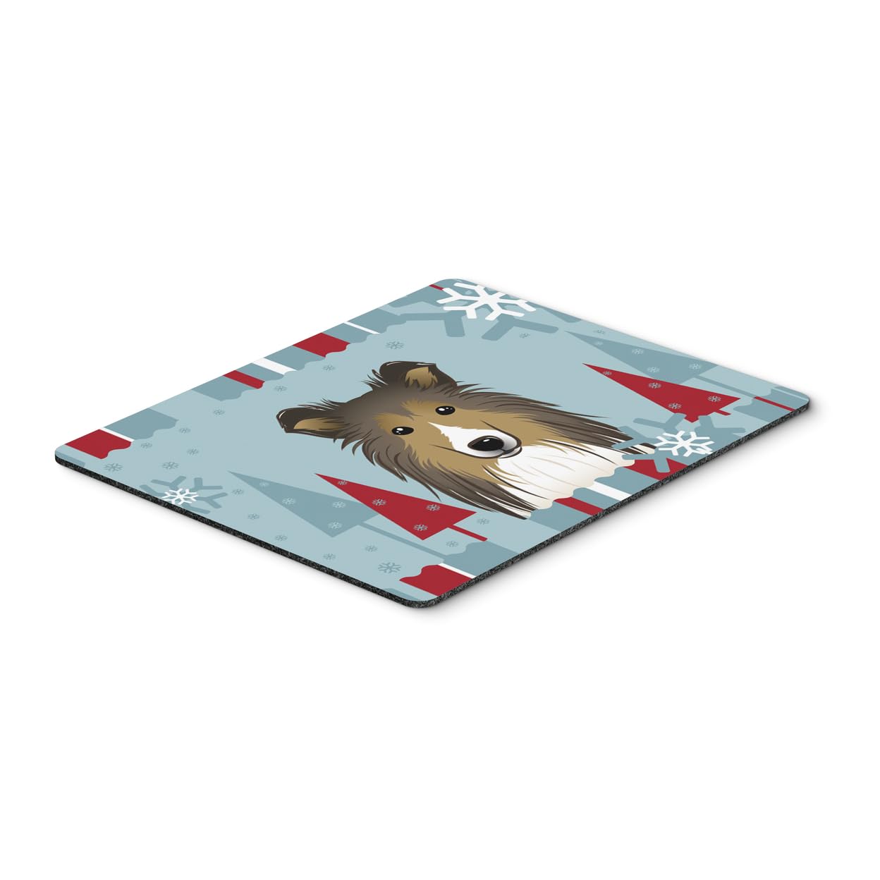 Carolines Treasures BB1738MP Winter Holiday Sheltie Mouse Pad, Hot Pad or Trivet for Home Office Gaming Working Computers Lapto