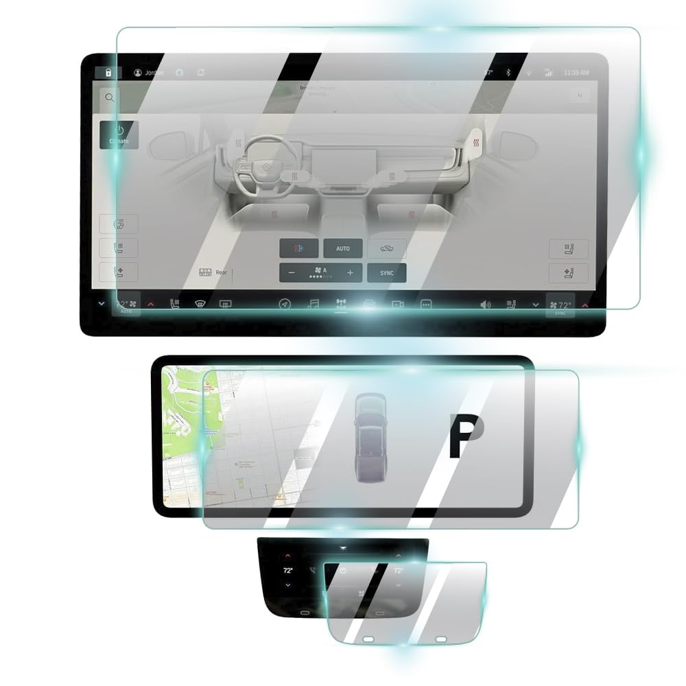 Ipg Proactive For Rivian 2021-2024 R1T - R1S 15.6 Navigation 12.3 Dashboard 6.5 Rear Console (3 Pieces) Display 9H Hardness Scre