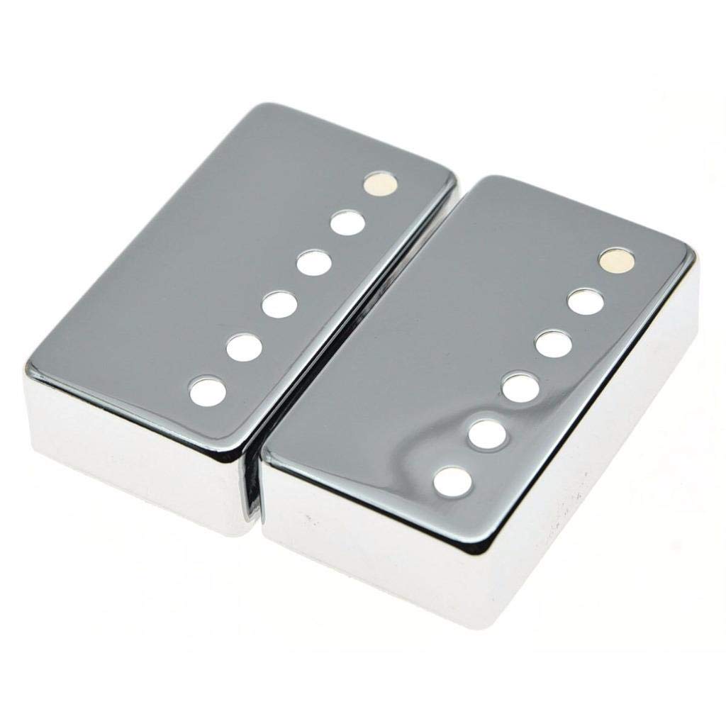 Dopro Set Of 2 Metal Humbucker Guitar Pickup Cover Brass Humbucker Pickup Covers 50Mm/52Mm Pole Spacing For Epi Les Paul Chromee