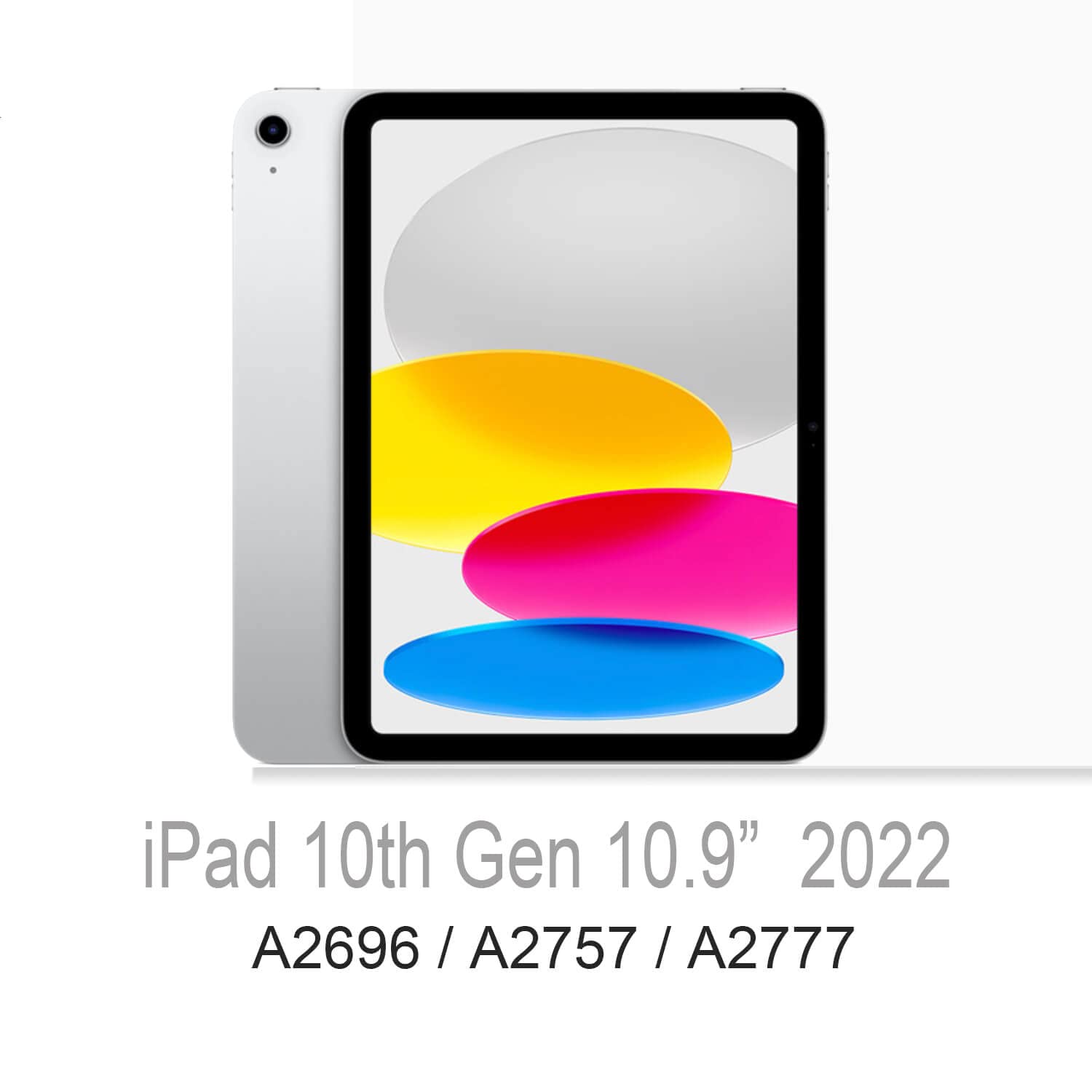 Feams Case For Ipad 10Th Generation 10.9 Inch Case, Slim Lightweight Trifold Ipad 10.9 Case Clear Back Transparent Cover With Pe