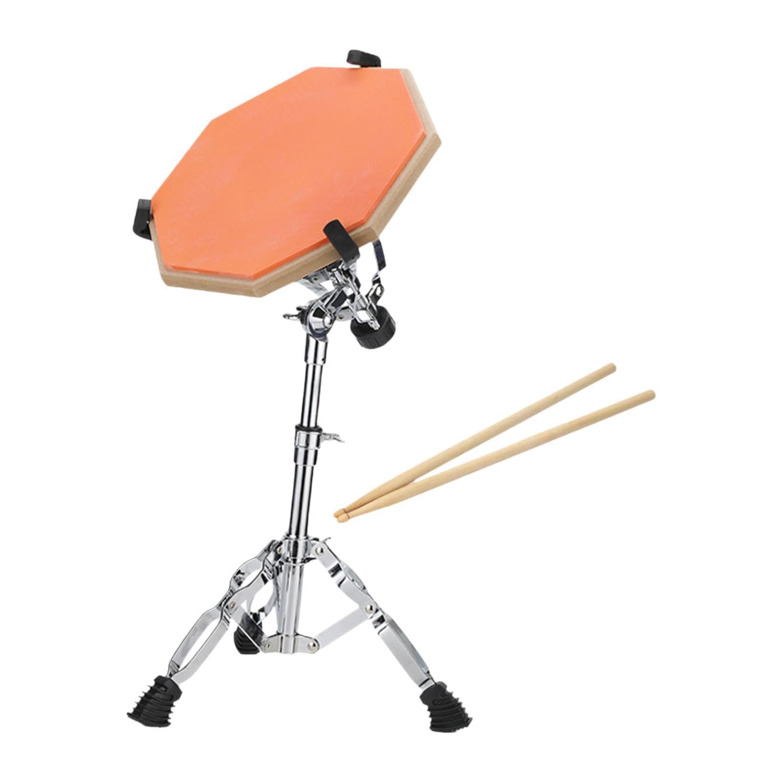 Calandis Practice Drum Pad And Stand With Drumsticks For Rudiments Practice Beginners Orange | Practice Pads | Parts & Accessori