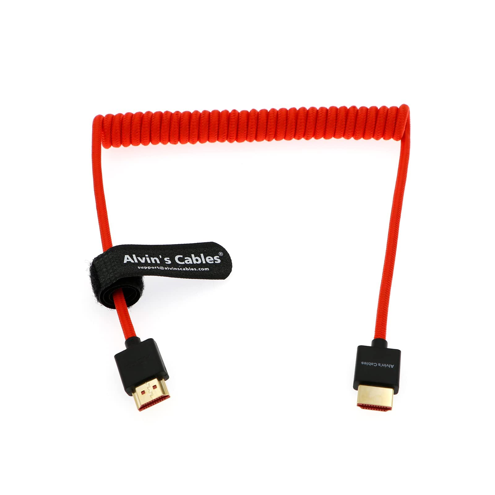 Alvin'S Cables 8K 2.1 Full Hdmi Braided Coiled Cable For Atomos Ninja V 4K 60P Record From Z Cam For Canon C70, For Sony A7S3,A9
