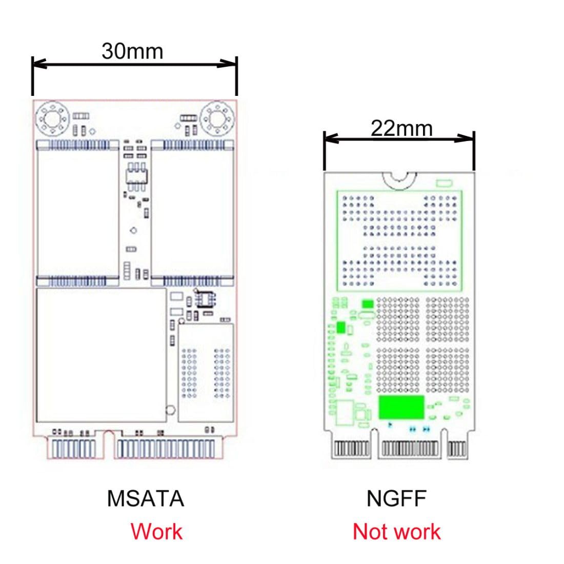 Chenyang Mini Sata Msata Ssd To 2.5'' Sata Hard Disk Enclosure Case Converter Adapter