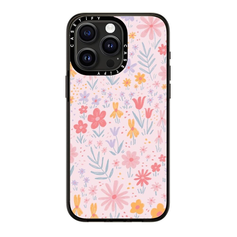 Casetify Compact Case For Iphone 15 Pro Max [2X Military Grade Drop Tested / 4Ft Drop Protection]   Maddie'S Florals   Clear Bla