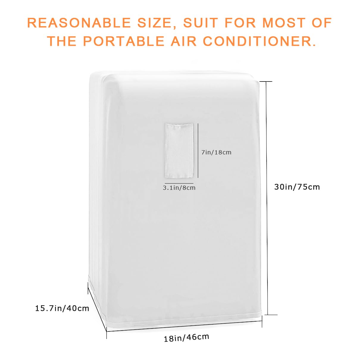 Luxiv Portable Air Conditioner Cover, Gray Portable Ac Unit Cover 15 X 18 X 30'' Anti Dust Portable Air Conditioner Storage Bags