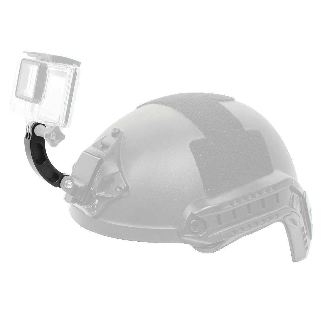 Aluminum Alloy Curved Extension Pivot Arm Mount For Gopro Hero 4 5 6 7 8 9 10 11 Black Silver Session, Akaso/Campark/Yi & Other