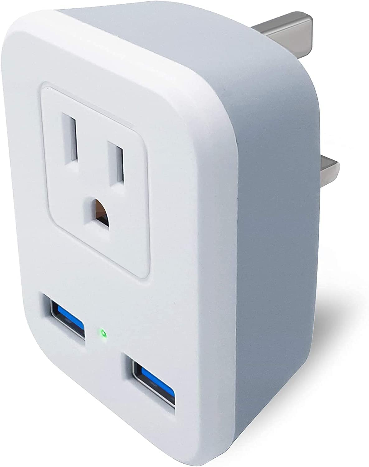 Type G Uk Power Plug Adapter, Travel Adapter For Us To British England, London, Ireland, Scotland, Ac Outlets With 2 Usb Chargin