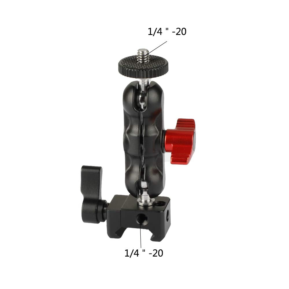 Camvate Articulating Arm 1/4'' 20 Ball Head With Nato Clamp For Dslr Camera Monitor   2043