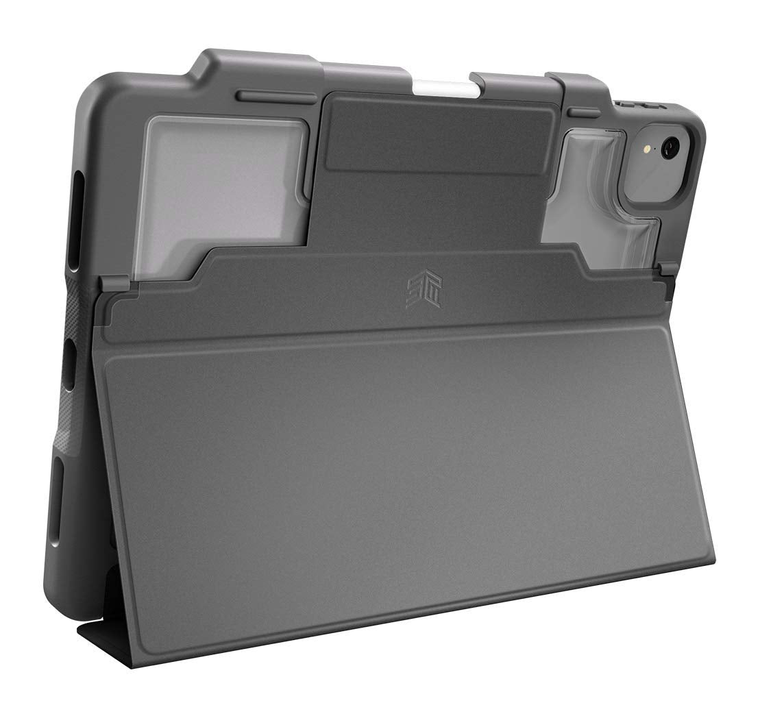 Stm Bags Dux Plus Case Folio Protective Case For Apple Ipad Air 10.9 Inch (2020)   Black/Transparent [Apple Pencil Holder I Mili