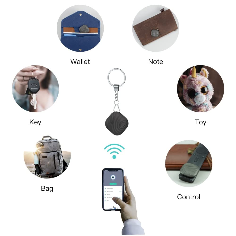 Nutale Key Finder, Bluetooth Tracker Item Locator With Key Chain For Keys Pet Wallets Or Backpacks And Tablets, Batteries Includ