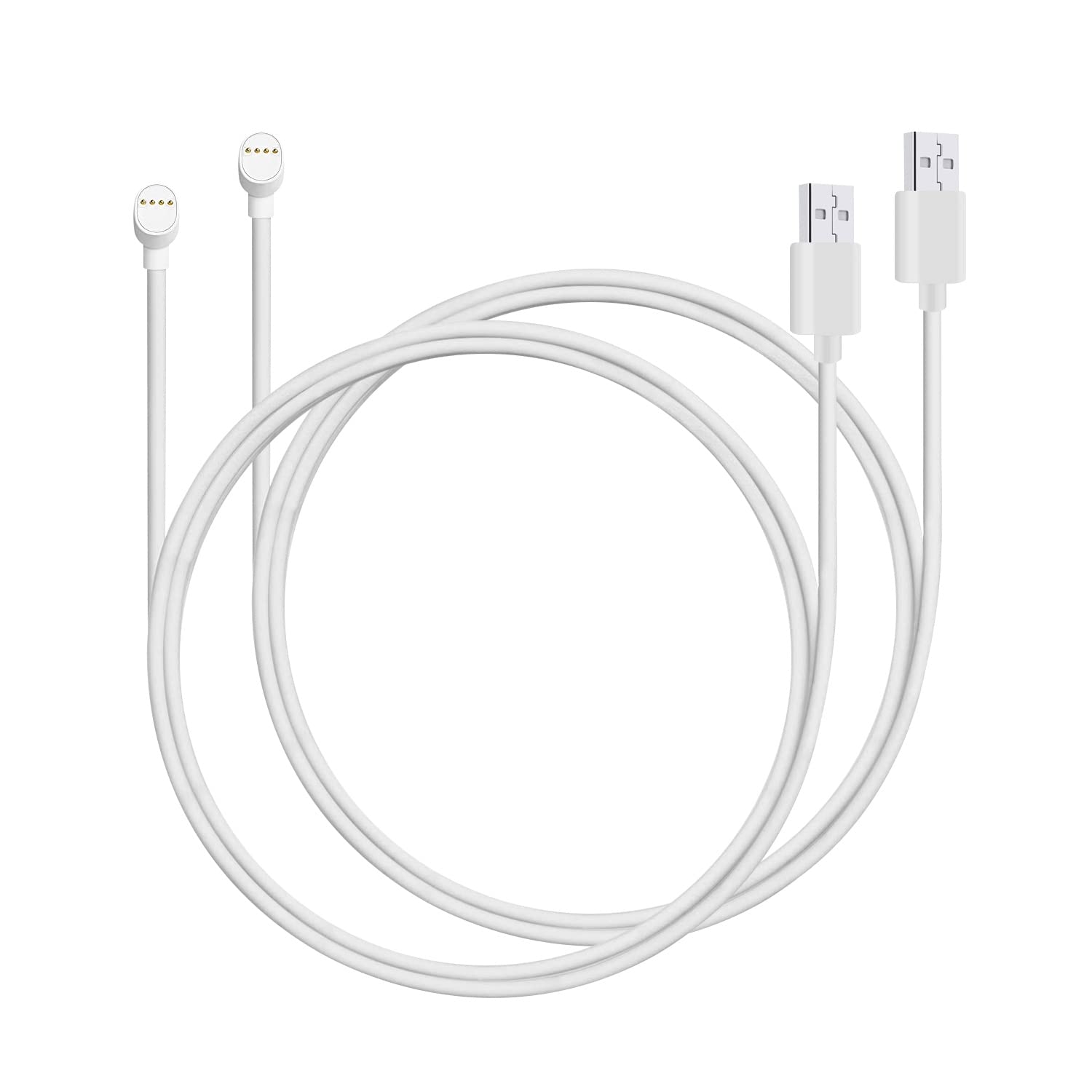 Imah 2 Pack Extended Usb Power Charging Cable Compatible With Google Nest Cam (Battery), 6.56Ft (2M)