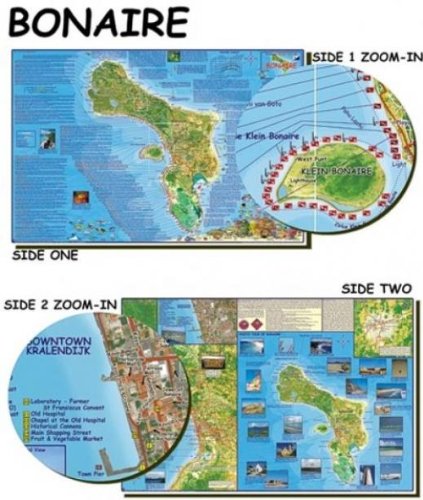 Franko Maps Bonaire Map For Scuba Divers And Snorkelers