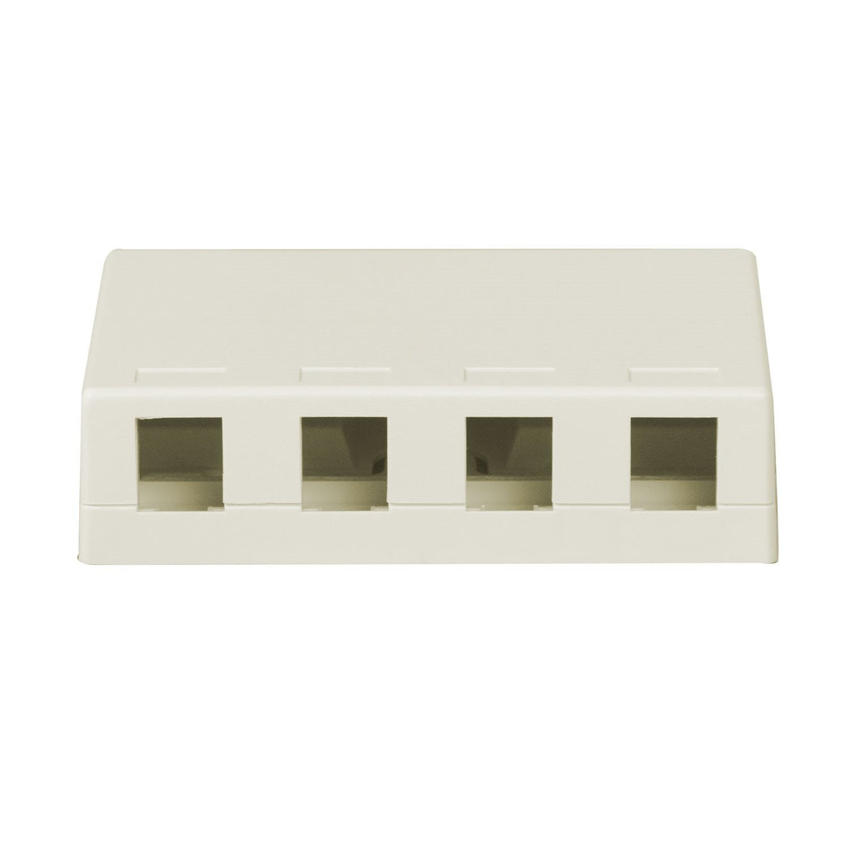 Legrand   Onq Surface Mount Box, 4 Port Wall Mount Box For Phone Or Data, Fits Any Keystone Insert, Plastic Box Mounts To Wall,