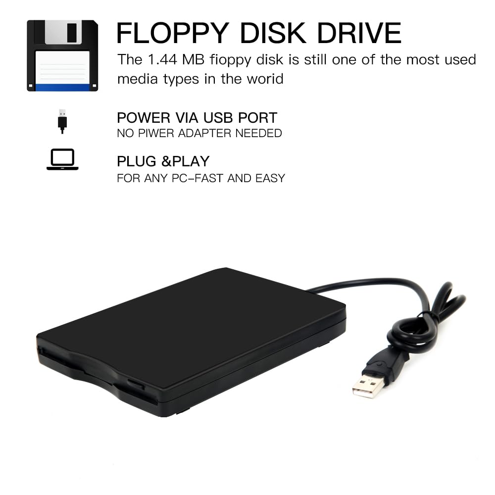 Yey Floppy Disk Reader External Floppy Disk Reader Usb 3.5 Inch Usb Floppy Disk Reader 1.44 Mb Fdd Portable Floppy Disk For Pc L