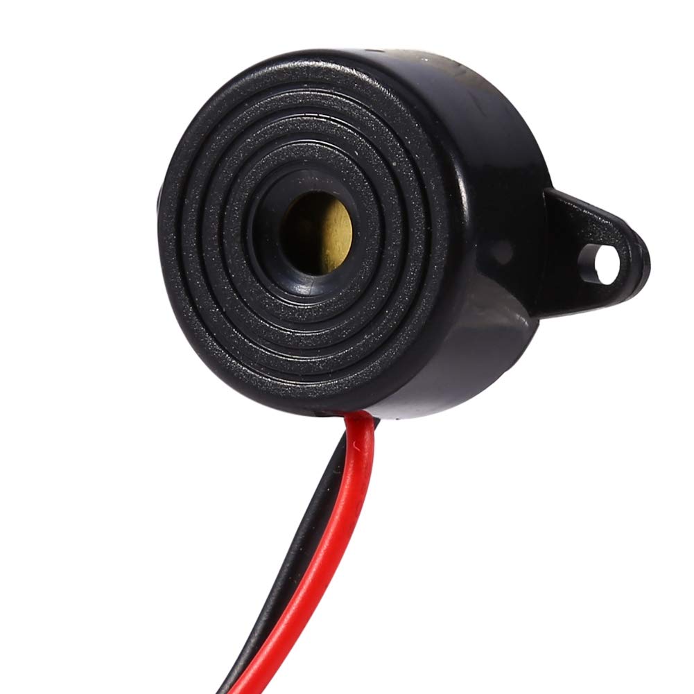 DC 3-24V Buzzer, 12V Piezo Electronic Alarm Buzzer Continuous Sound Beep, Cable Length 100mm