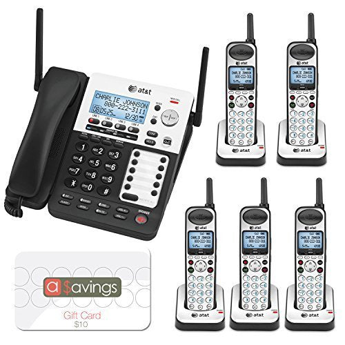At&T Sb67118 / Sb67138 4-Line Corded-Cordless Phone System W/ 5 Sb67108 Handsets Bundle
