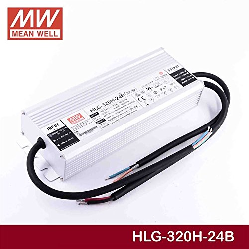 Mean Well Hlg 320H 24 Power Supply, Switching, Single Output, 320 W, 24V At 13.3 A, 8.86' L X 2.67' W X 1.52' H