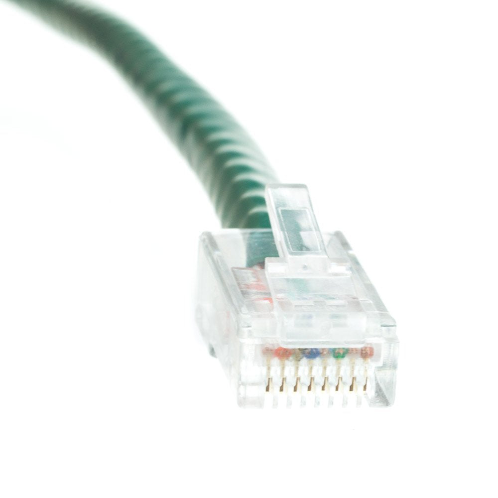 Cablewholesale 5 Foot Cat6 Green Ethernet Patch Cable, Bootless, 24Awg Network Cable With Rj45 Gold Plated Connector, 4 Pair Str