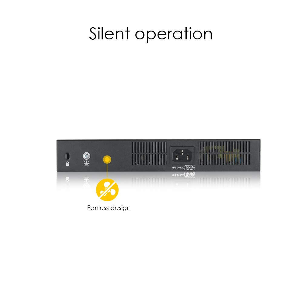 Zyxel 8 Port Gigabit Ethernet High Powered Poe+ 130W Nebulaflex Smart Managed Switch | 2X Rj 45/Sfp Ports | 802.3At 802.3Af | Me