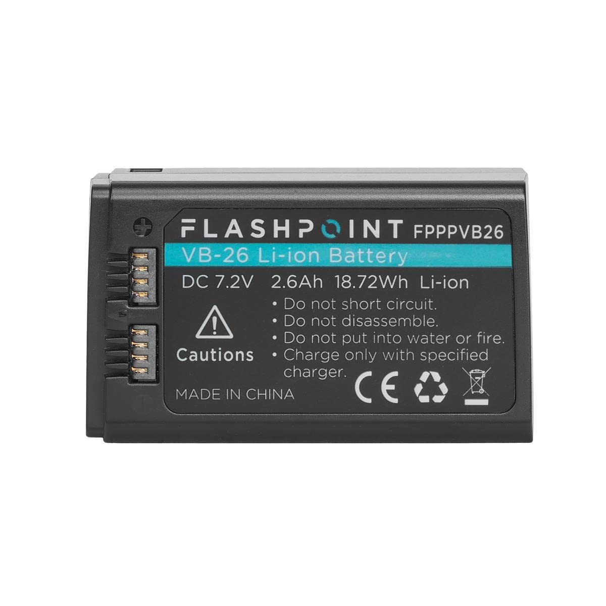 Flashpoint Vb 26 Li Ion Battery For The Zoom Li Ion X And Zoom Li Ion Iii Speedlight Flashes