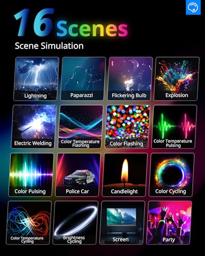 Ubeesize 2 Pack Rgb Photography Lighting, Studio Lights With Adjustable Tripod Stand And Ball Head, Video Light For Video Record