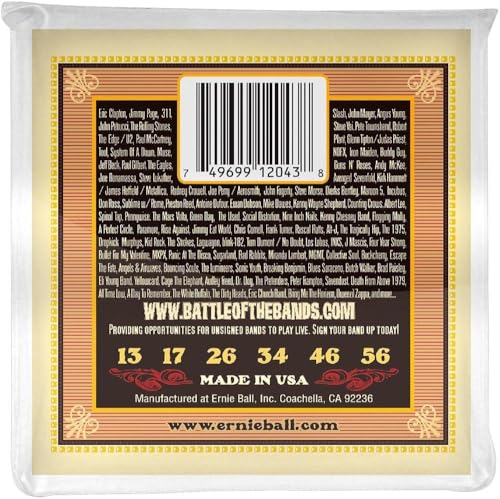 Ernie Ball Earthwood Silk And Steel Regular Acoustic Guitar Strings, 13-56 Gauge (P02043)