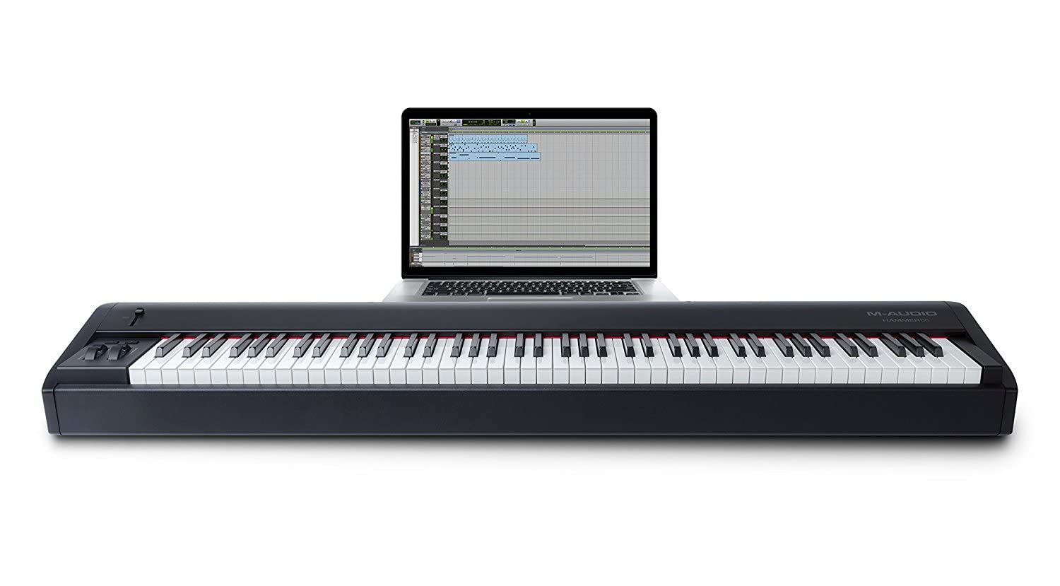 M Audio Hammer 88   Usb Midi Keyboard Controller With 88 Hammer Action Piano Style Keys Including A Studio Grade Recording Softw