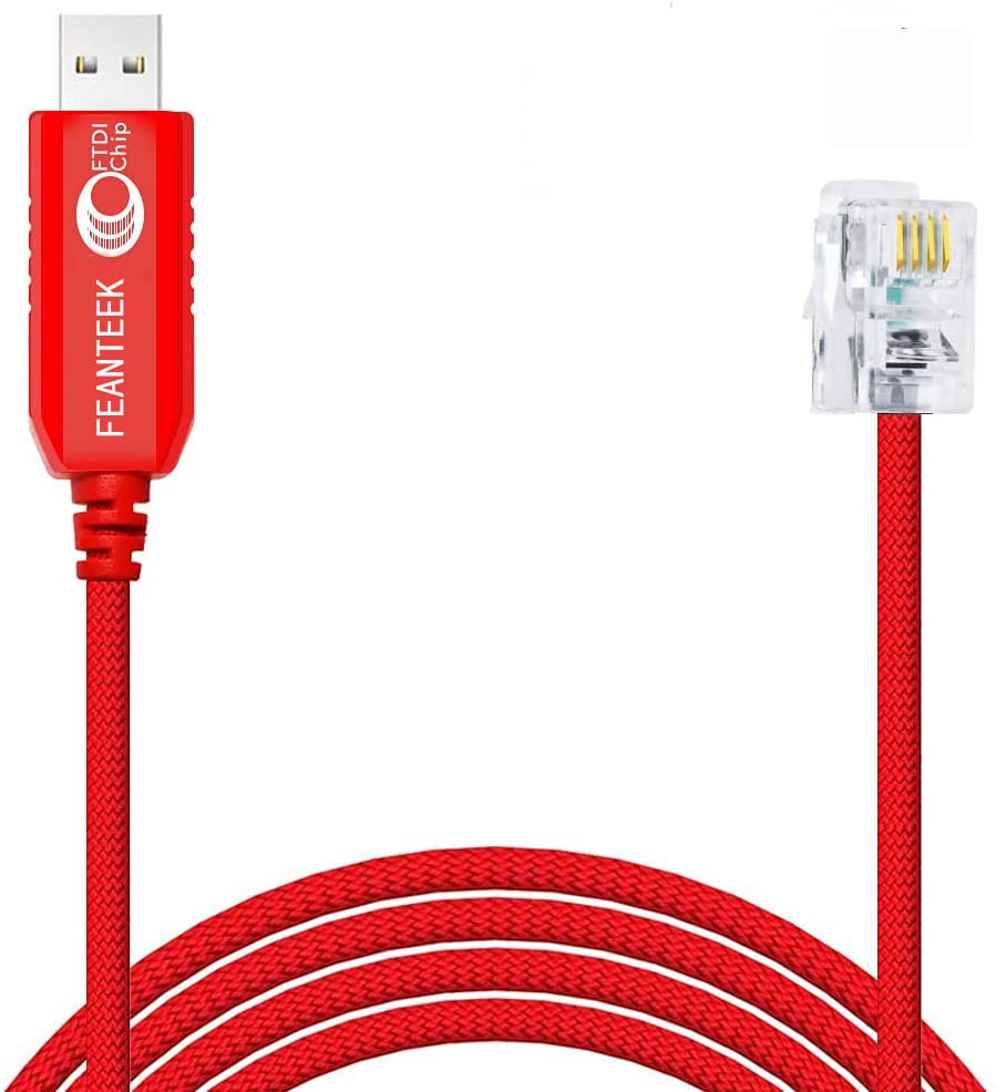 Feanteek Usb To Rj9 Cable For Nexstar Hc(Hand Controller) With Rj9 Port, Usb Control Cable Compatible For Nexstar 8Se 6Se (1.8 M