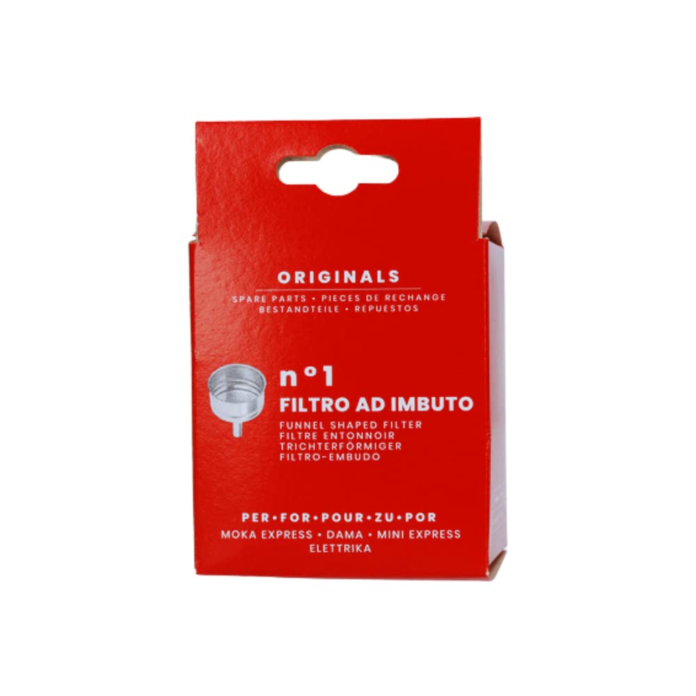 Bialetti Spare Parts, Includes 1 Funnel Filter, Compatible With Moka Express, Fiammetta, Break, Dama, Moka Timer And Rainbow (6 Cups)