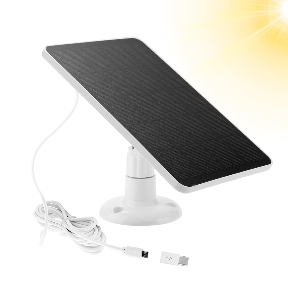 Oyocam Solar Panel Compatible With Wyze Battery Cam Pro Camera, Wireless Security Camera Outdoor 4W Solar Panel With 10Ft Micro 