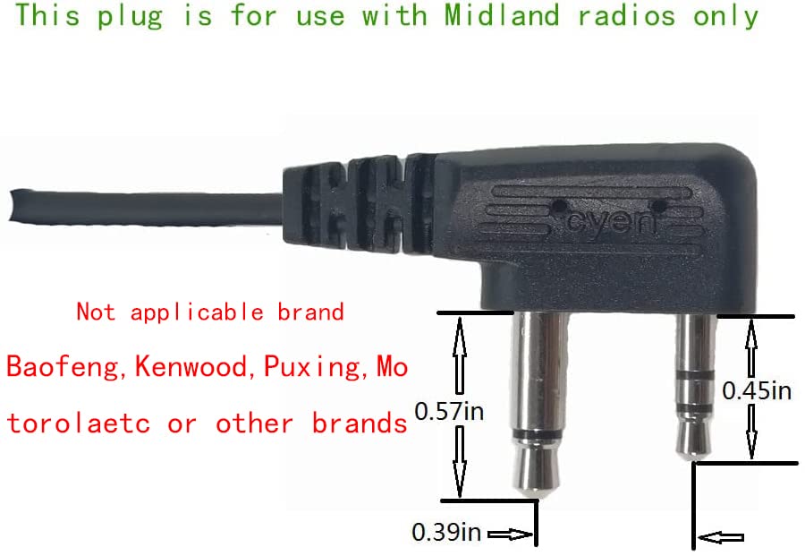 Cyen Noise Canceling Transparent Security Headphones Walkie Talkie Earphone With Ptt/Vox   Pair(Yc001)