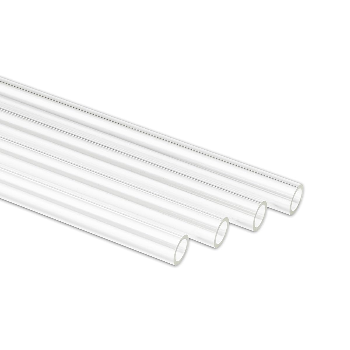 Ekwb Ek Loop Acrylic Hard Tube, 12Mm Od, 500Mm, Clear, 4 Pack